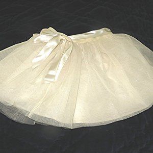 NWT! $55 Ralph Lauren Gold Sparkle  Gold Glitter Tutu Skirt w/ Silky Sash
